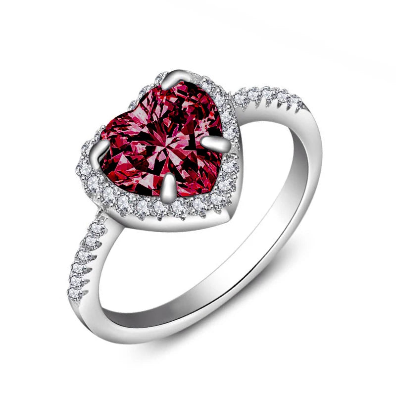 Ruby Glow Heart Ring