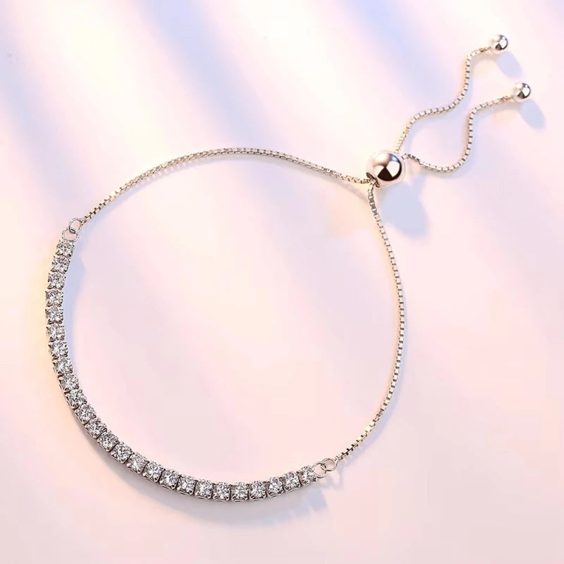 Elegant Zircon Tennis Bracelet – 925 Sterling Silver