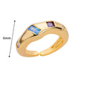 Tricolor Luxe Square Ring