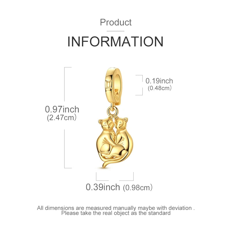 Golden Zodiac Sterling Silver Charm