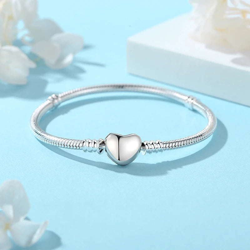 Sterling Love Clip Bracelet