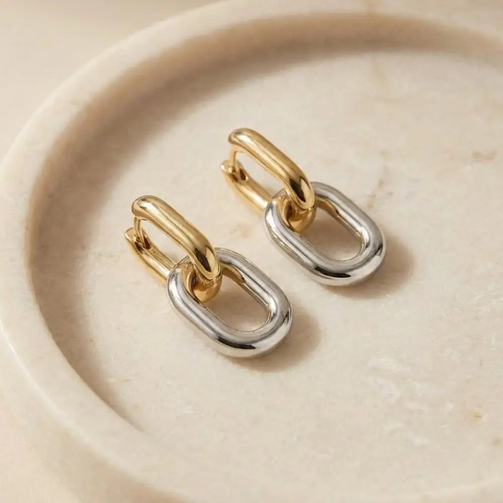 GeoGlow U-Hoop Earrings