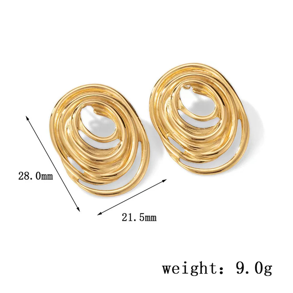 Eterna Oval Line Studs