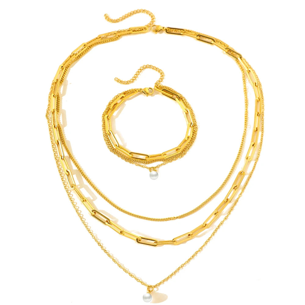 LumiPearl Necklace Set