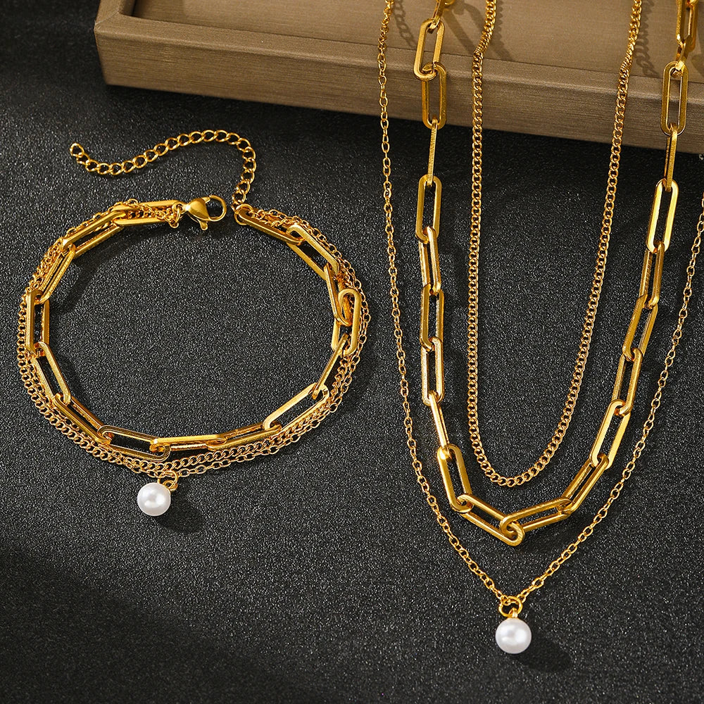 LumiPearl Necklace Set