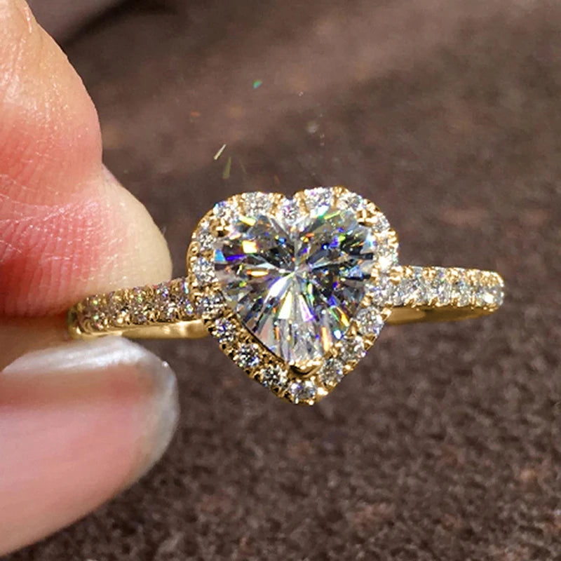 Ruby Glow Heart Ring