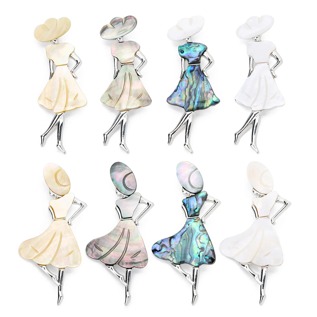 Seashell Sun Hat Brooch