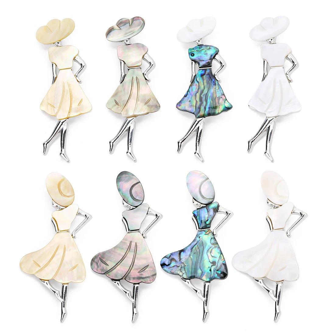 Seashell Sun Hat Brooch