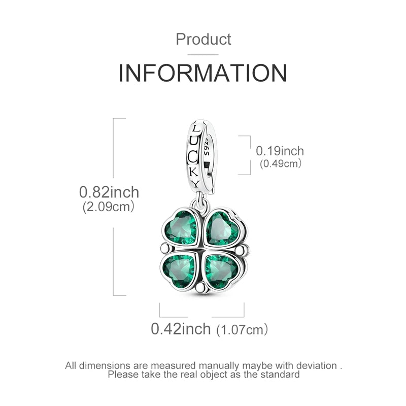 Lucky Aura Four-Leaf Clover Bead