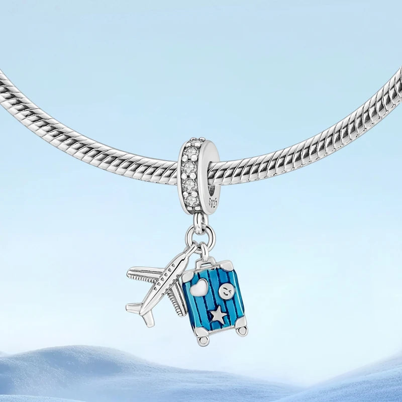 Travel Charm Silver Bracelet