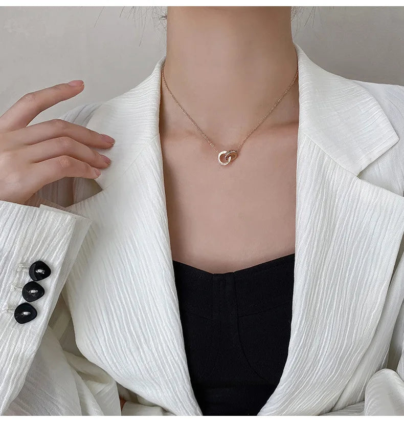 Square Charm Roman Necklace