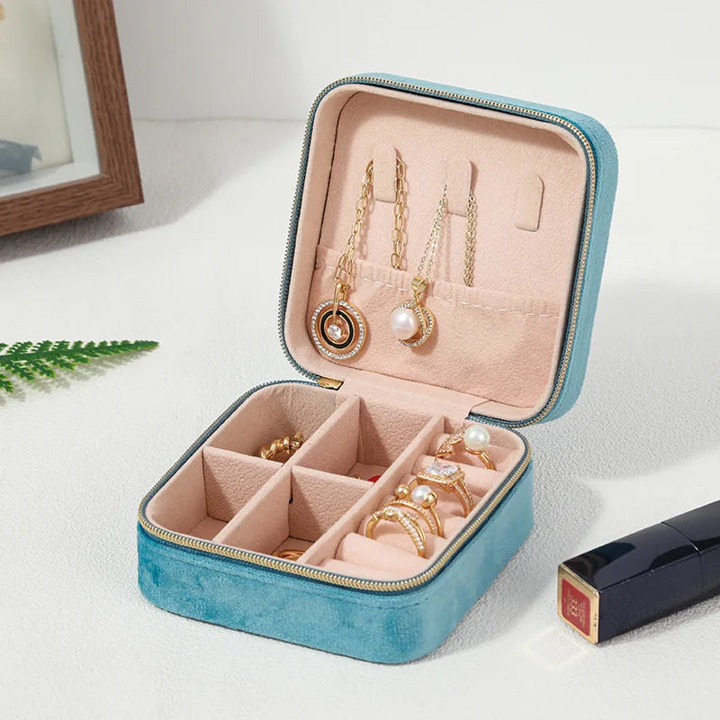 Luxury Velvet Travel Jewelry Case