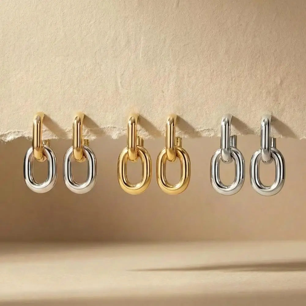 GeoGlow U-Hoop Earrings