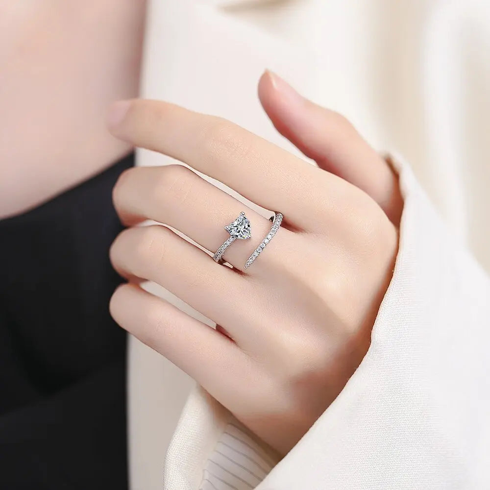 Elara Geometric Zircon Ring
