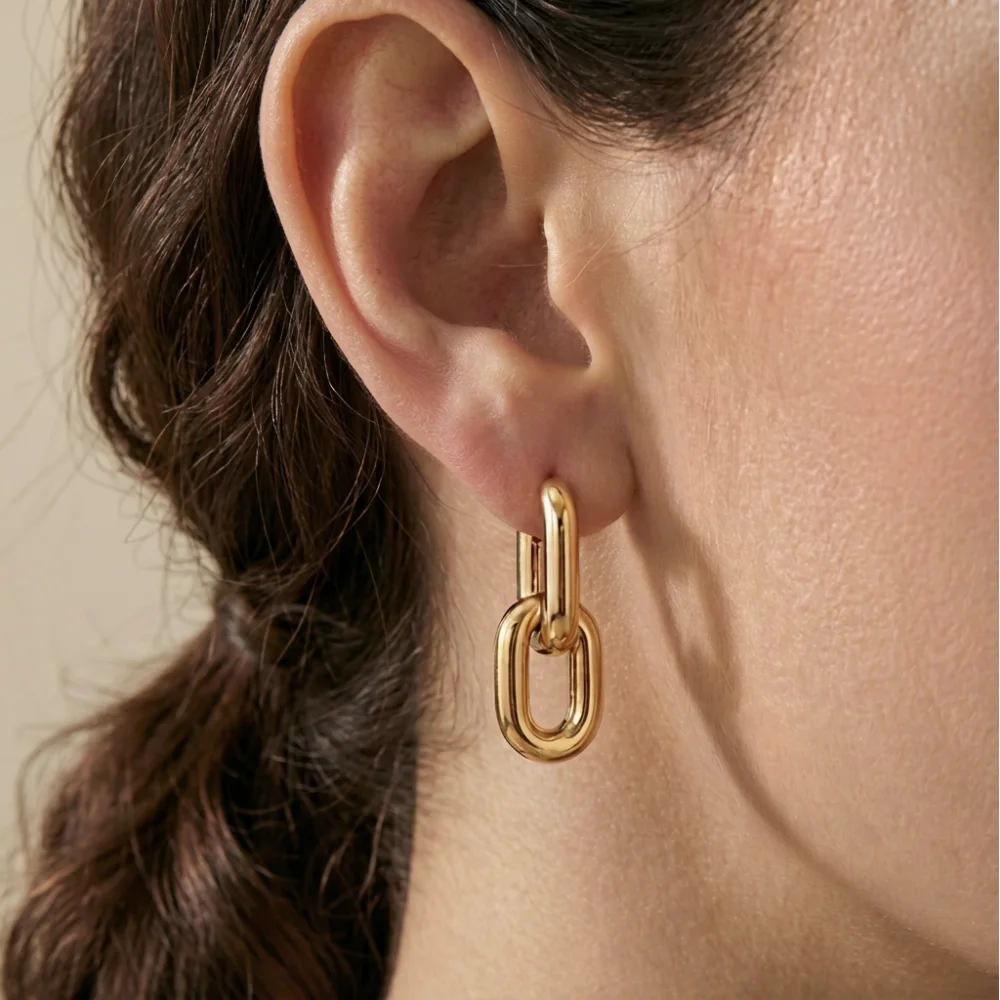 GeoGlow U-Hoop Earrings