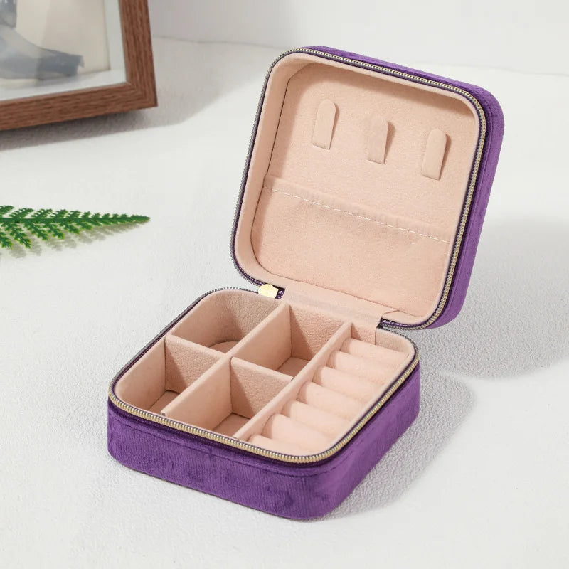 Luxury Velvet Travel Jewelry Case