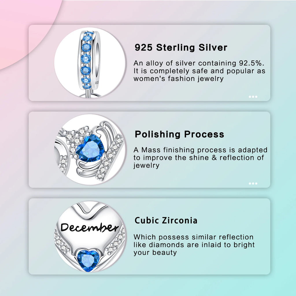 Timeless Spark 925 Birthstone Month Charm