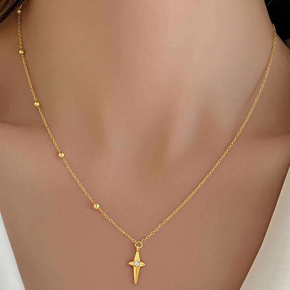 North Star Gold Pendant Necklace
