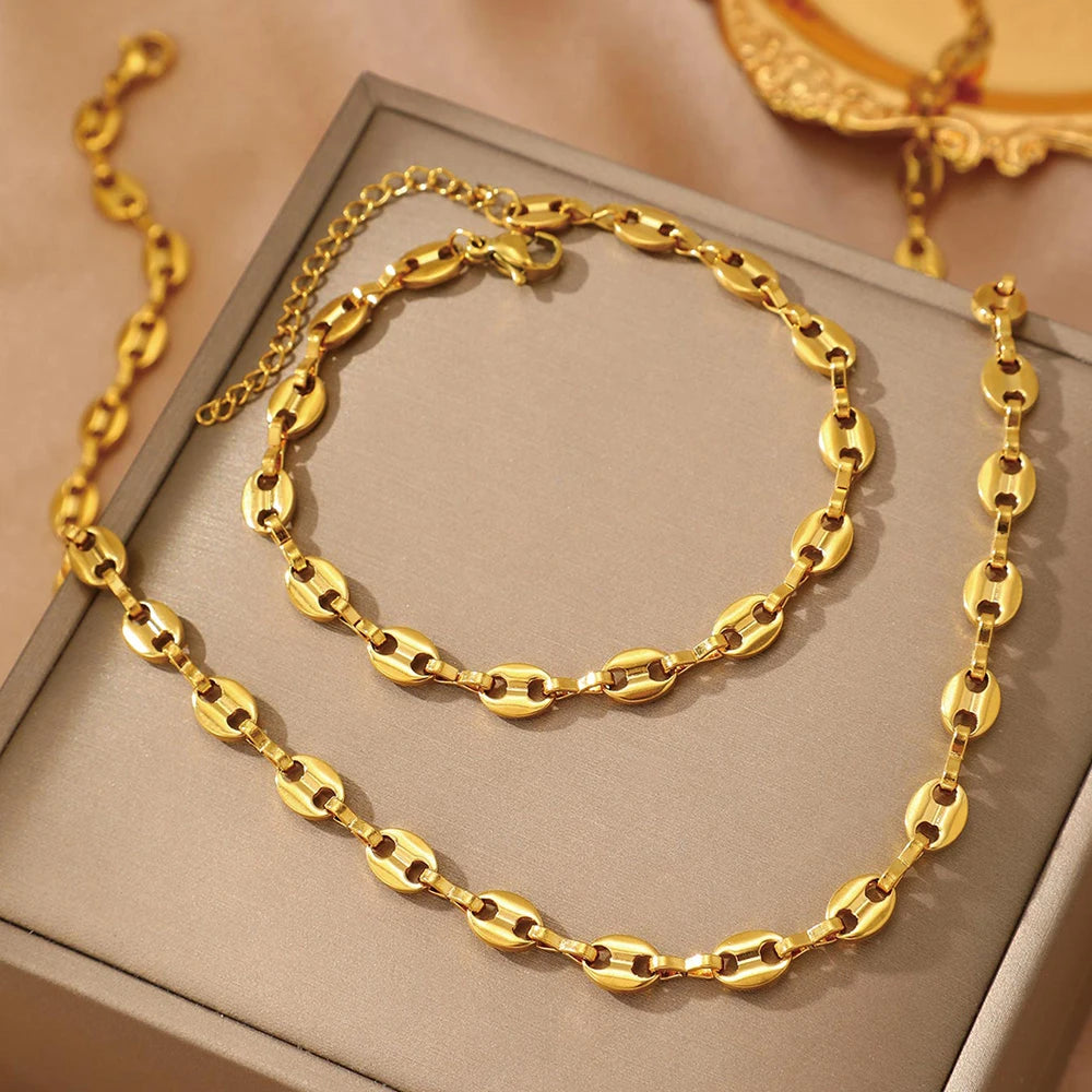 Opaline Charm Bracelet & Necklace Set