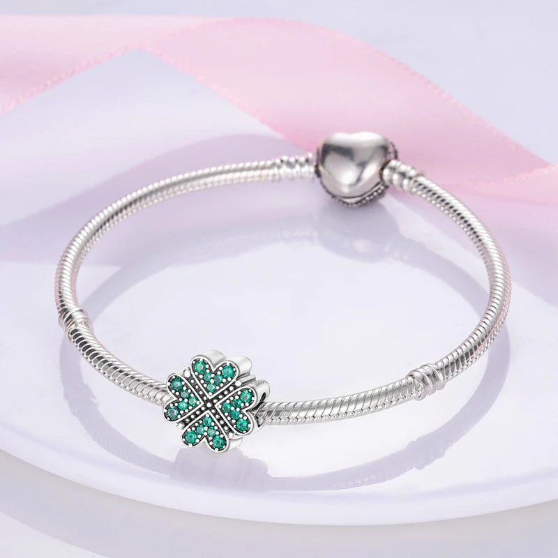 Lucky Aura Four-Leaf Clover Bead