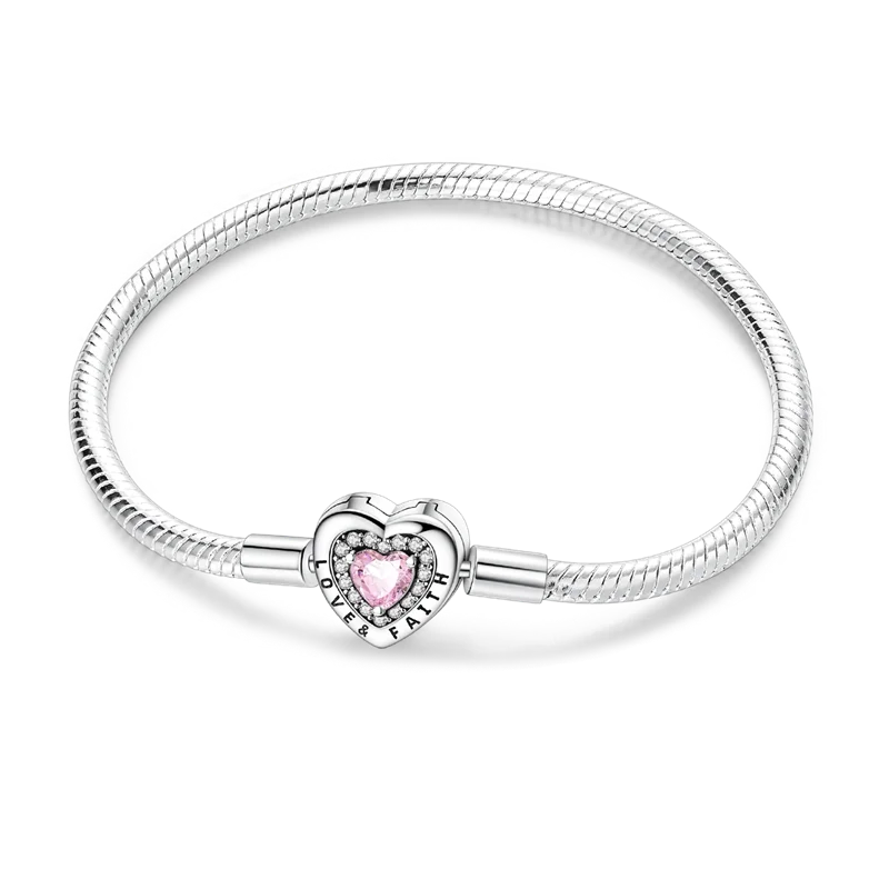 Sterling Glow Heart Bracelet