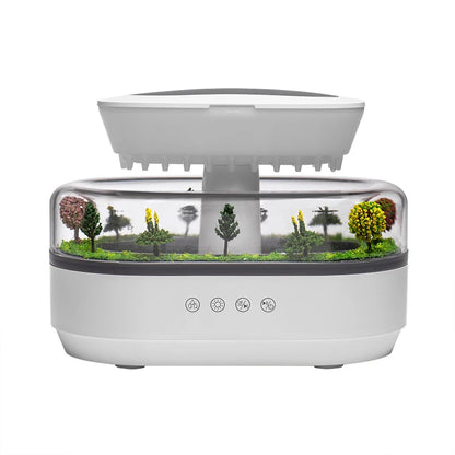Raindrop Aroma Humidifier & Essential Oil Diffuser – Colorful Light & White Noise