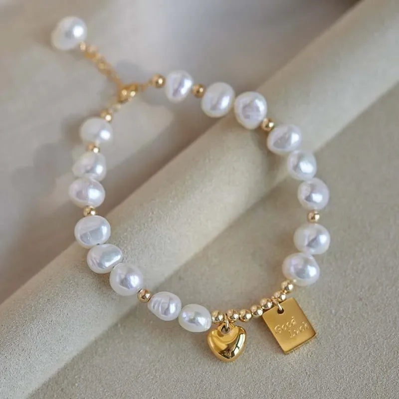 Luna Pearl Love Bracelet