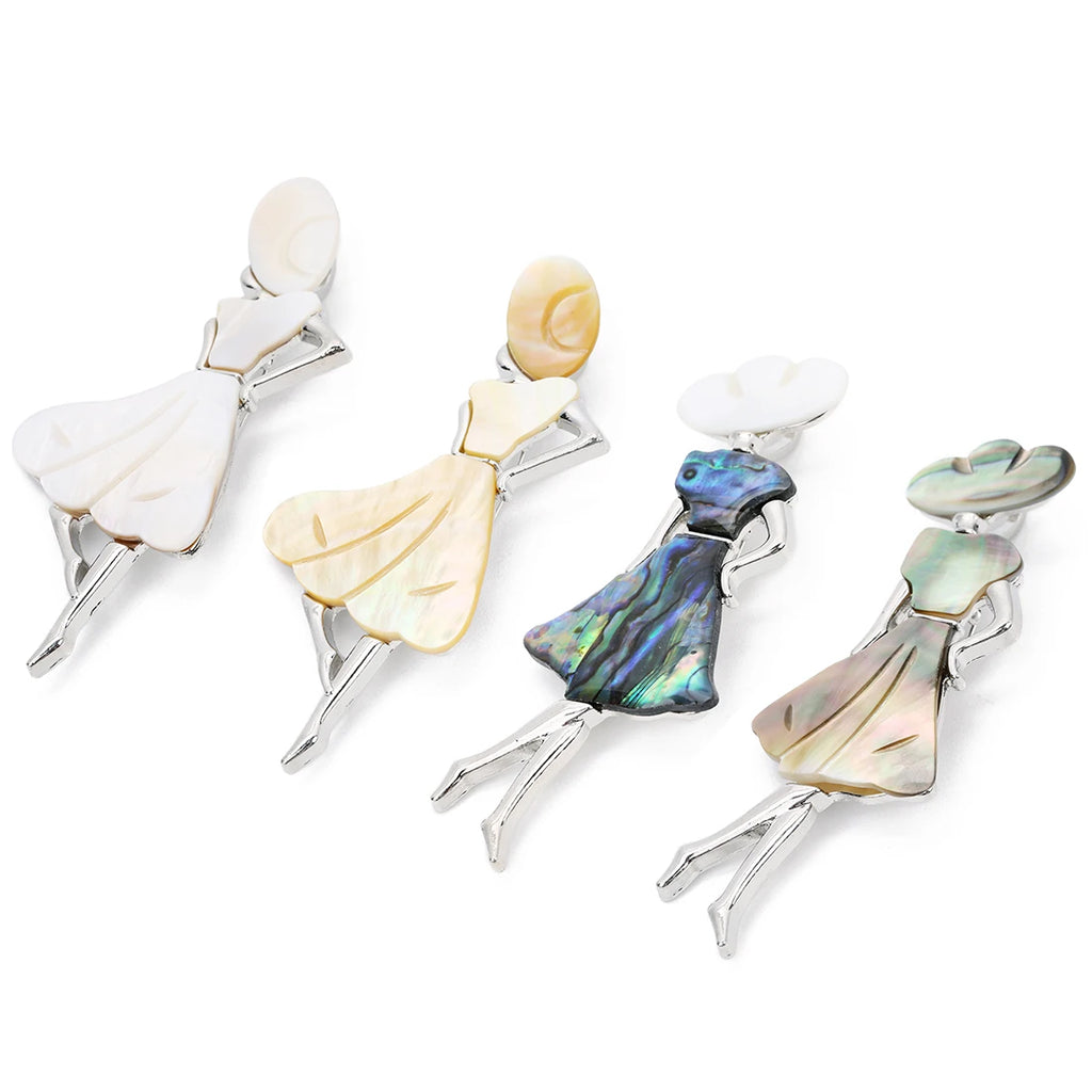 Seashell Sun Hat Brooch