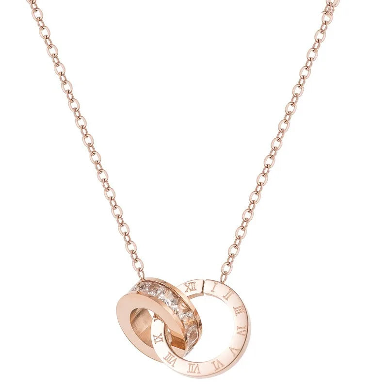Square Charm Roman Necklace