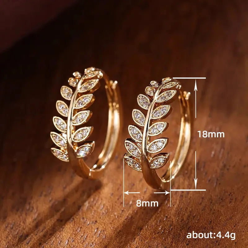 LumiLeaf Hoop Earrings