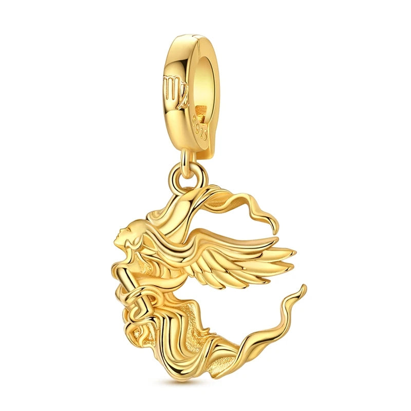 Golden Zodiac Sterling Silver Charm