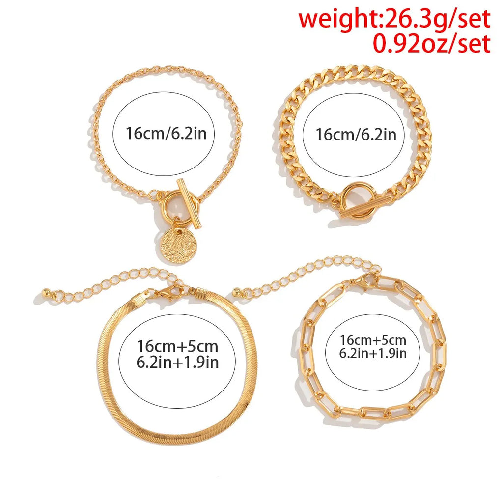 StreetGold Coin Charm Bracelet