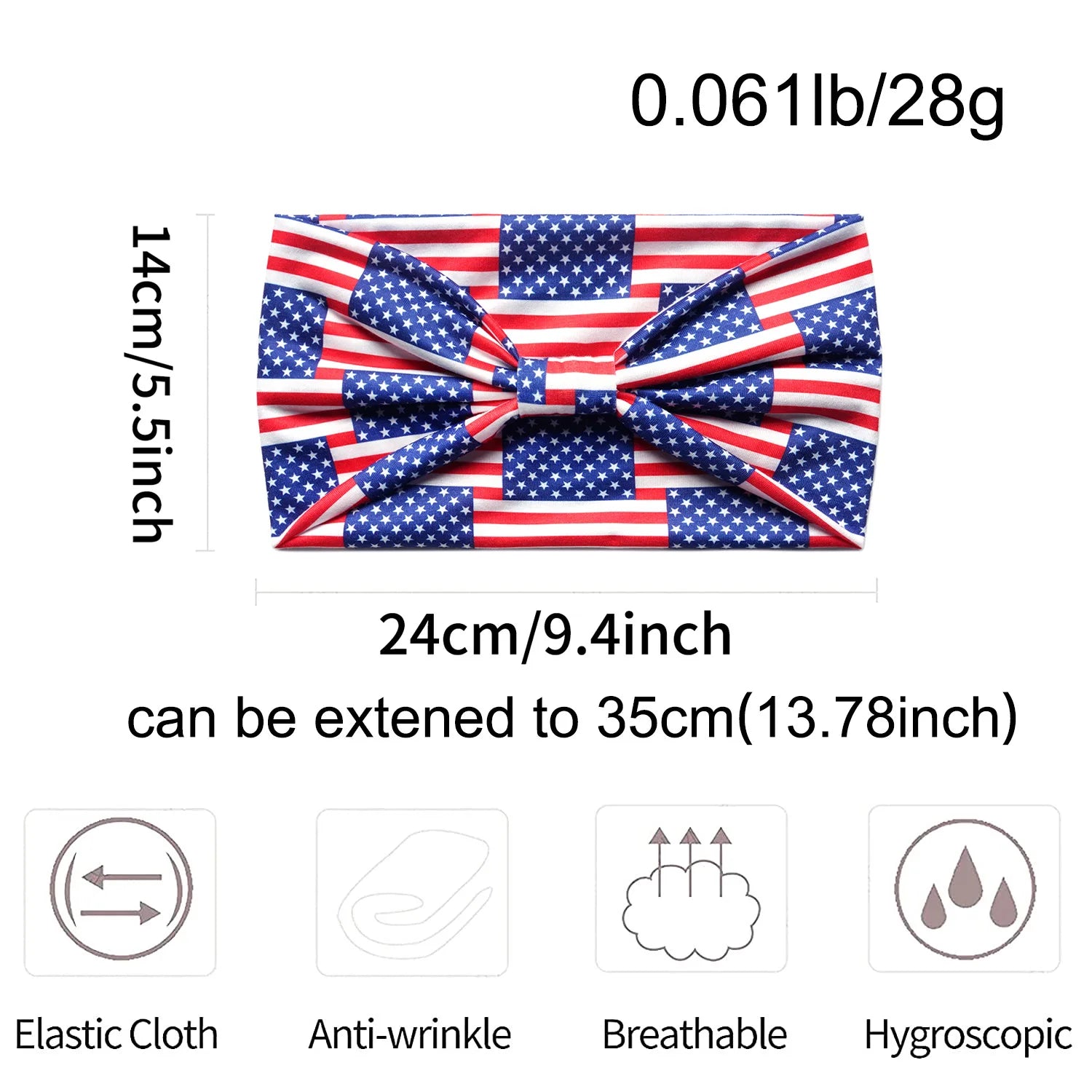 Women's Patriotic American Flag Headband