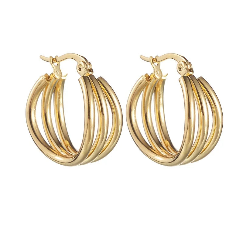 Luna Triple-Layer Earrings