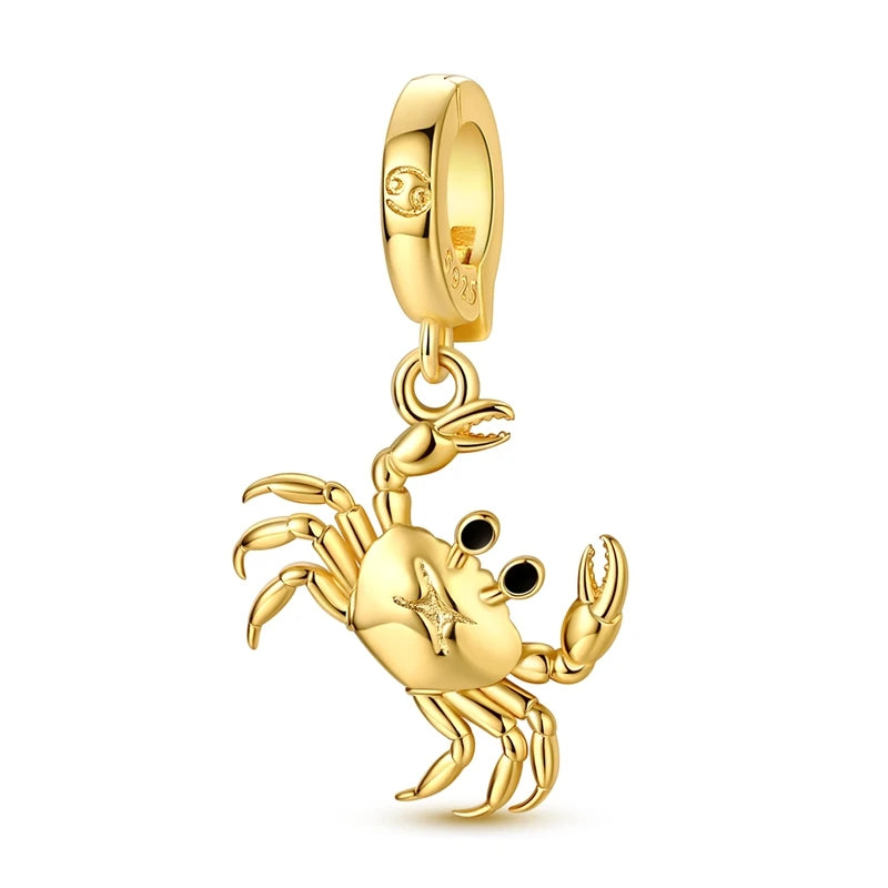 Golden Zodiac Sterling Silver Charm