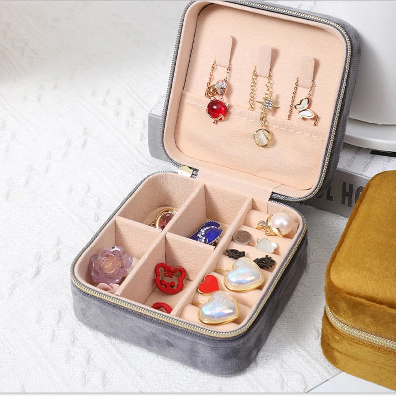 Luxury Velvet Travel Jewelry Case