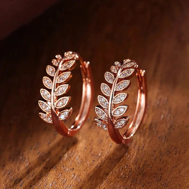 LumiLeaf Hoop Earrings