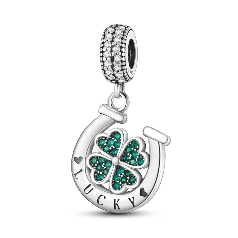 Lucky Aura Four-Leaf Clover Bead