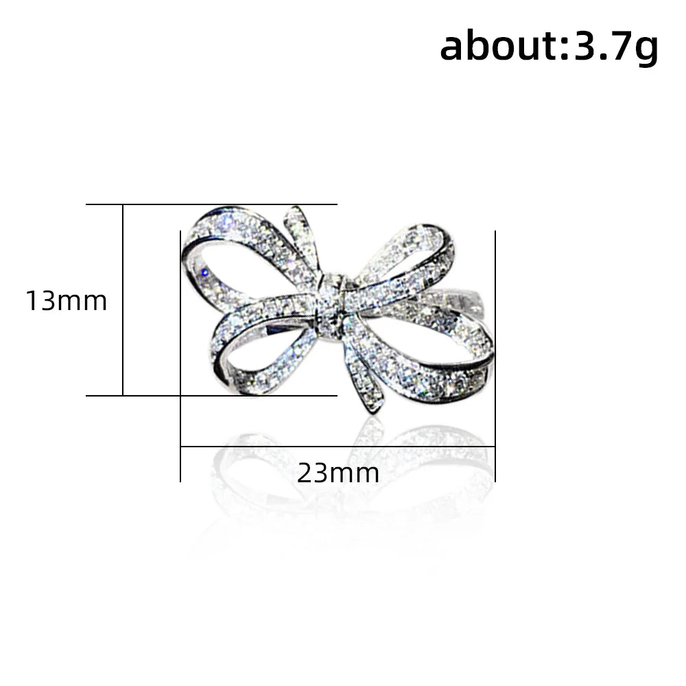 Romance Bow Zircon Ring