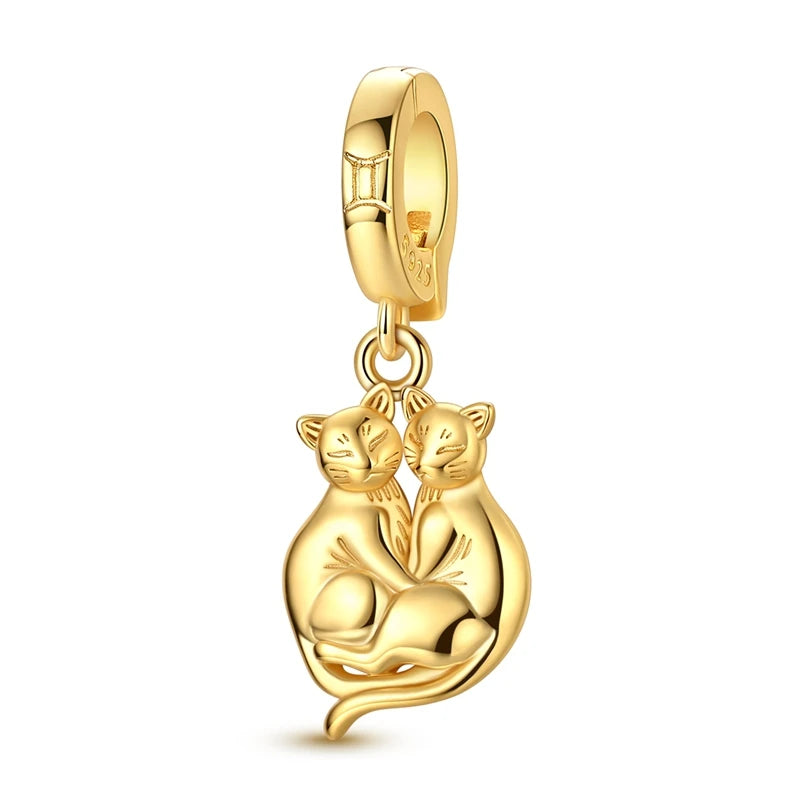 Golden Zodiac Sterling Silver Charm