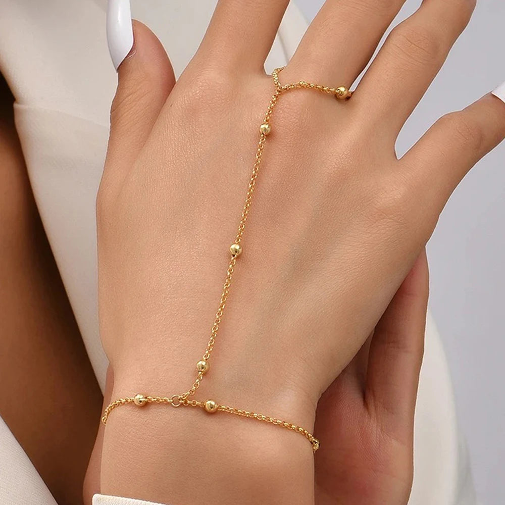 Minimalist Beaded Hand Chain