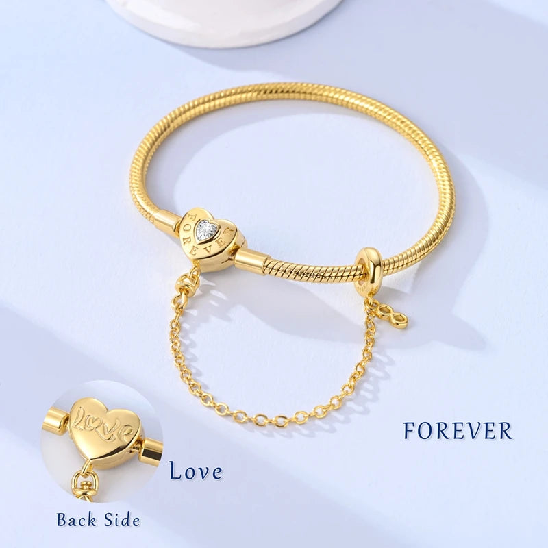 Love Lock Safety Chain Bracelet