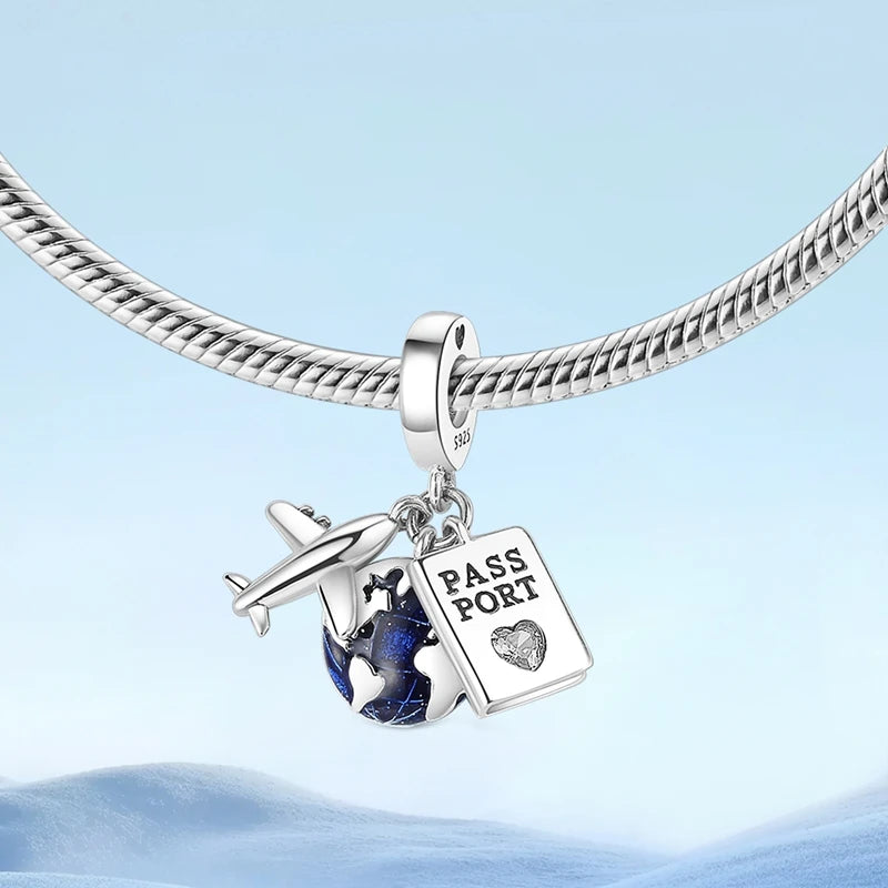 Travel Charm Silver Bracelet