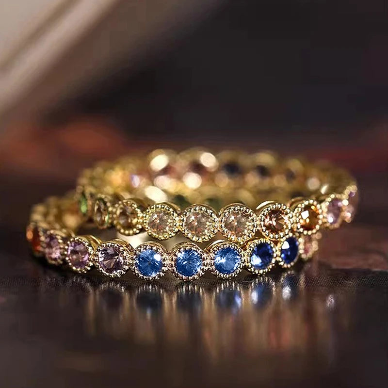 Rainbow Luxe Promise Ring