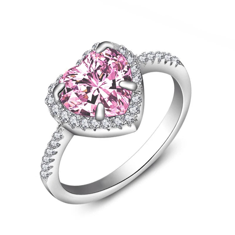 Ruby Glow Heart Ring