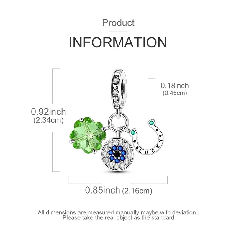 Lucky Aura Four-Leaf Clover Bead