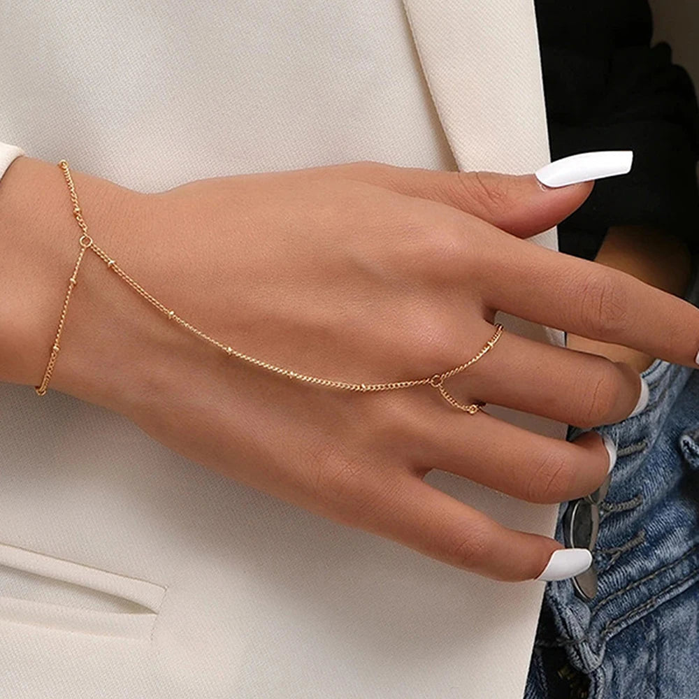 Minimalist Beaded Hand Chain