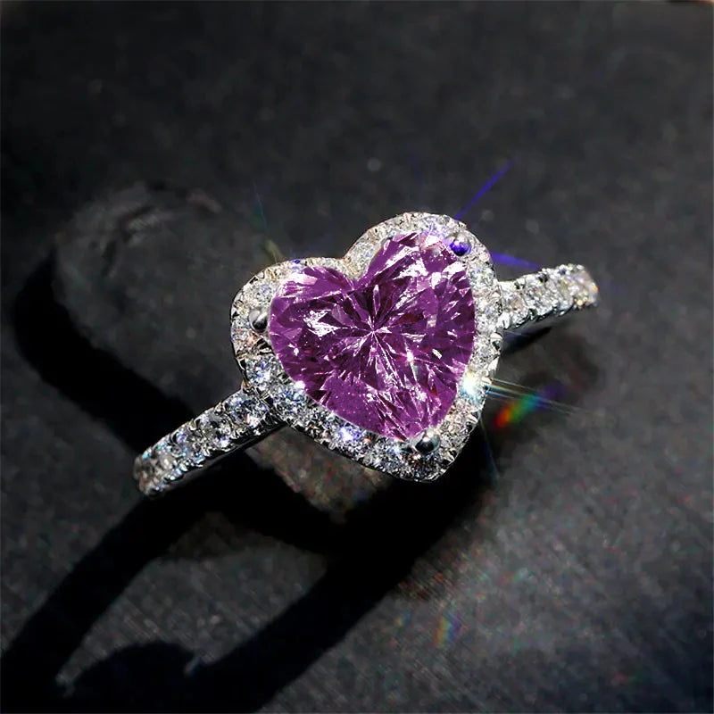 Ruby Glow Heart Ring