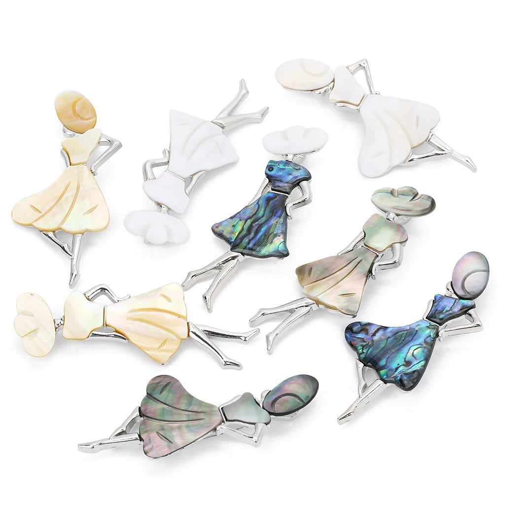 Seashell Sun Hat Brooch