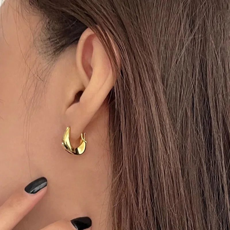 Luna Silver Hoops
